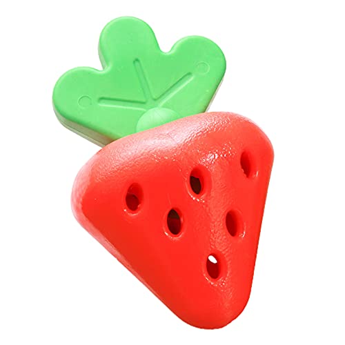 floatofly Kauspielzeug für Hunde, niedliches Karotte, Erdbeer-Form, lindert Langeweile, Gummi, interaktives Spielzeug für Hunde von floatofly