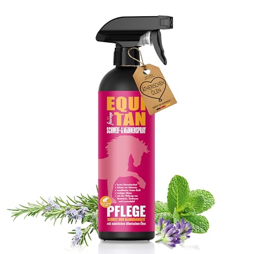 florage EQUITAN Schweif & Mähnenspray für Pferde, Für Pflege und Kämmbarkeit, Mit Ätherischen Ölen, ohne PEG und EDTA, Vegan, 500ml von florage