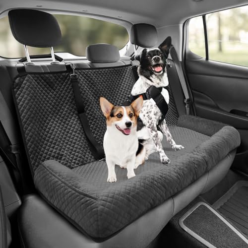fophop Großer Hunde-Autositz für große, mittelgroße Hunde, waschbar, großes Hundebett, Sofa, Reisesitz, passend für Autos, LKWs, SUVs von fophop