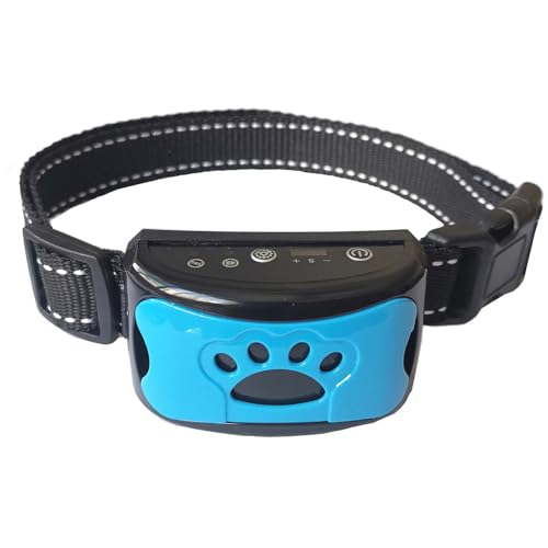 Emmalove Antibell Halsband – Tierfreundlich & Effektiv, Schnell Reinigbar, Leiser Betrieb für Ruhe im Alltag, Hochwertig & Komfortabel, Wasserdicht und Langlebig (Blau) von forbany
