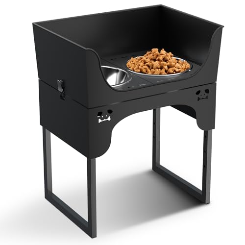 Erhöhter Futternapf aus Edelstahl, verstellbar, mit 2 Edelstahl-Futter- und Wassernäpfen für kleine, mittelgroße und große Hunde Erhöhter Futternapf aus Edelstahl, verstellbar, mit 2 Edelstahl-Futter- und Wassernäpfen für kleine, mittelgroße und große Hunde von fordog