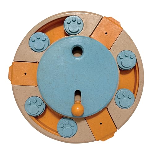 foufouBRAND Rundes Hide 'n Seek Multi-Play-Plattenspieler-Puzzle, Haustierspielzeug, 27,2 cm Länge, Haustierzubehör von fouFit
