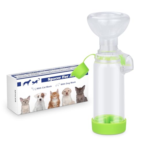 Aerosol-Inhalator-Spacer für Katzen und Hunde – Handlicher Spacer zur Medikamentenverabreichung an Ihr Haustier mit exklusivem Atemindikator. (for Cat (Green)) von free-space