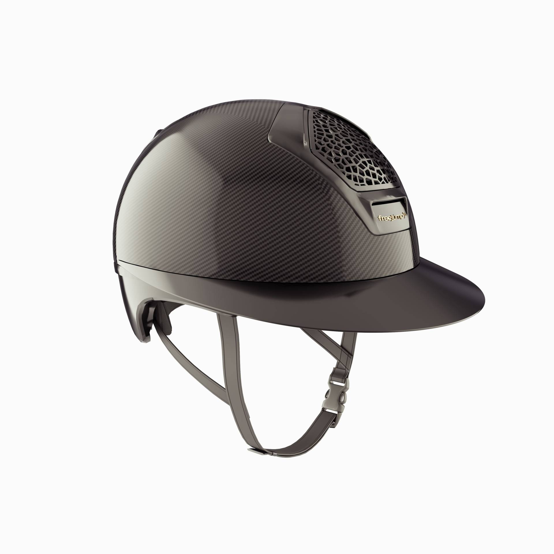Freejump Reithelm Voronoï Carbon ohne Schläfenschutz Glossy Schwarz, Gr. M Freejump Reithelm Voronoï Carbon ohne Schläfenschutz Glossy Schwarz, Gr. M von freejump