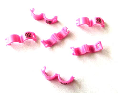 freen-p 2,7 mm 1-100 nummerierte Clip-Schnappbefestigung, Kunststoff, Vogelring, Beinbänder, Papageien, Finken, Kanarienvögel, Gruppe, 100 Stück, Rosa freen-p 2,7 mm 1-100 nummerierte Clip-Schnappbefestigung, Kunststoff, Vogelring, Beinbänder, Papageien, Finken, Kanarienvögel, Gruppe, 100 Stück, Rosa von freen-p