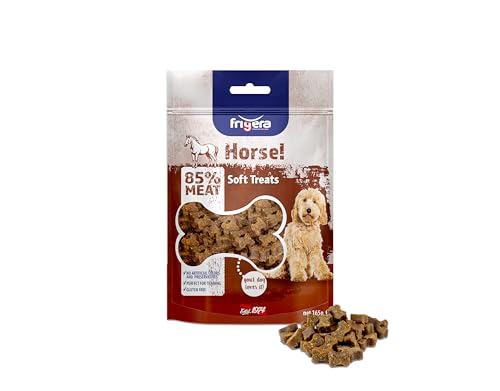Frigera Semi-Moist Soft Treats Gluten Free High Meat Pferd 165g - Weiche Hundeleckerlis, Leckere Belohnung für Training & Zwischendurch, Hergestellt in Belgien Frigera Semi-Moist Soft Treats Gluten Free High Meat Pferd 165g - Weiche Hundeleckerlis, Leckere Belohnung für Training & Zwischendurch, Hergestellt in Belgien von friGERA
