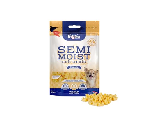 Frigera Semi-Moist Soft Treats Käse 165g - Weiche Hundeleckerlis, Leckere Belohnung für Training & Zwischendurch, Hergestellt in Belgien von friGERA