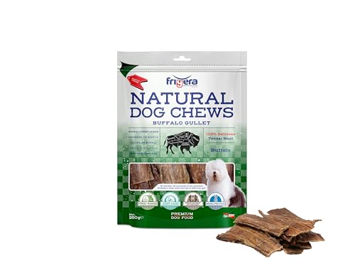 Frigera Büffeldörrfleisch 250g – Natürliche, Proteinreiche Leckerlis für Hunde, Gluten- und Getreidefrei, Perfekt für das Training. von friGERA