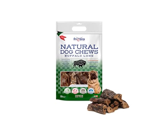 Frigera Büffellunge 250g – Natürliche, Proteinreiche Leckerlis für Hunde, Gluten- und Getreidefrei von friGERA