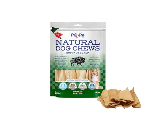Frigera Büffelkopfhaut 250g – Natürliche, Proteinreiche Leckerlis für Hunde, Gluten- und Getreidefrei, Hochwertige Hundesnacks ohne Zusatzstoffe Frigera Büffelkopfhaut 250g – Natürliche, Proteinreiche Leckerlis für Hunde, Gluten- und Getreidefrei, Hochwertige Hundesnacks ohne Zusatzstoffe von friGERA