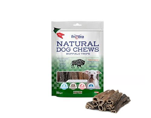 Frigera Büffelpansen 250g – Natürliche, Proteinreiche Leckerlis für Hunde, Gluten- und Getreidefrei, Hochwertige Hundesnacks ohne Zusatzstoffe Frigera Büffelpansen 250g – Natürliche, Proteinreiche Leckerlis für Hunde, Gluten- und Getreidefrei, Hochwertige Hundesnacks ohne Zusatzstoffe von friGERA