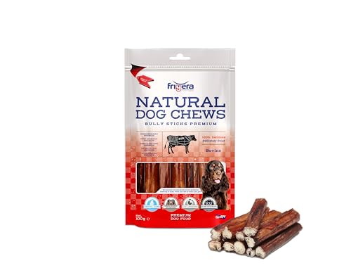 Frigera Premium Ochsenziemer 15cm 100g – Rind, Natürliche, Proteinreiche Leckerlis für Hunde, Gluten- und Getreidefrei, Langhaltender Kauspaß. von friGERA
