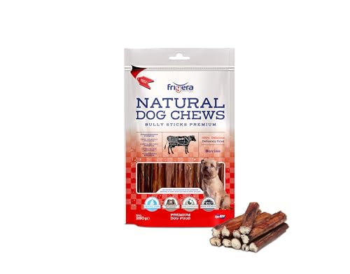 Frigera Premium Ochsenziemer 15cm 250g – Rind, Natürliche, Proteinreiche Leckerlis für Hunde, Gluten- und Getreidefrei, Langhaltender Kauspaß. von friGERA