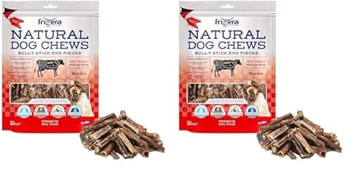 friGERA Ochsenziemerenden 500g – Rind, Natürliche, Proteinreiche Leckerlis für Hunde, Gluten- und Getreidefrei, Hochwertige Hundesnacks ohne Zusatzstoffe (Packung mit 2) von friGERA