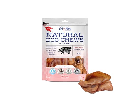 Frigera Schweineohren 200g – Natürliche, proteinreiche Leckerlis für Hunde, Gluten- und getreidefrei, langanhaltender Kauspaß. von friGERA