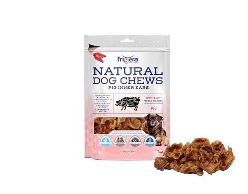 Frigera Schweineohrmuscheln 250g – Natürliche, Proteinreiche Leckerlis für Hunde, Gluten- und Getreidefrei von friGERA