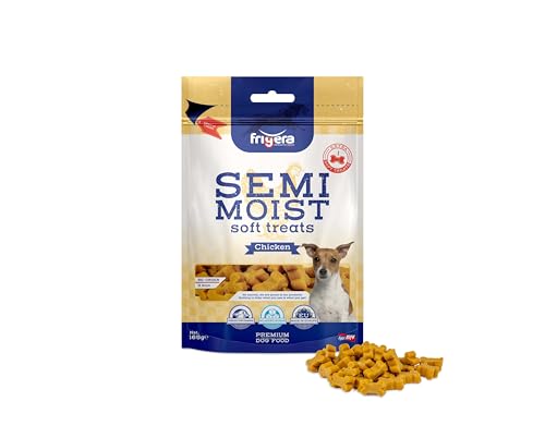 Frigera Semi-Moist Soft Treats Hähnchen 165g - Weiche Hundeleckerlis, Leckere Belohnung für Training & Zwischendurch, Ohne Zugesetzten Zucker, Hergestellt in Belgien von friGERA