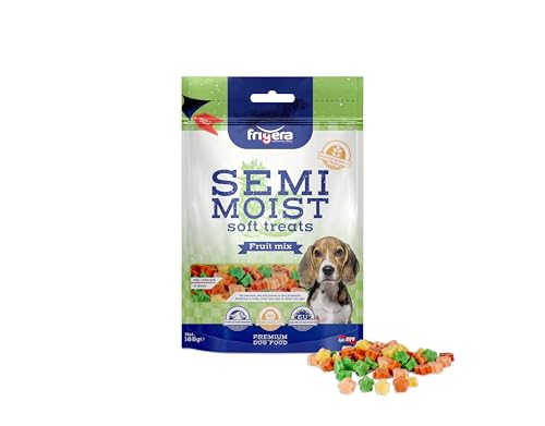 Frigera Semi-Moist Soft Treats GF Fruit Mix 165g - Weiche Hundeleckerlis, Leckere Belohnung für Training & Zwischendurch, Hergestellt in Belgien von friGERA