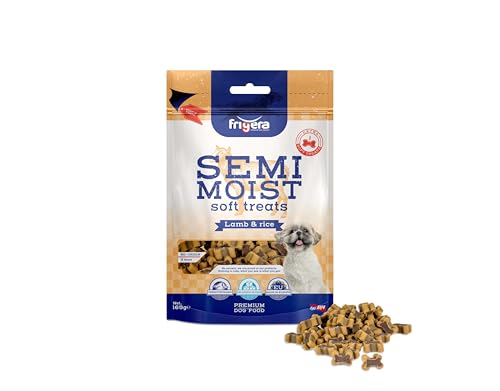 Frigera Semi-Moist Soft Treats Lamm & Reis 165g - Weiche Hundeleckerlis, Leckere Belohnung für Training & Zwischendurch, Ohne Zugesetzten Zucker, Hergestellt in Belgien von friGERA