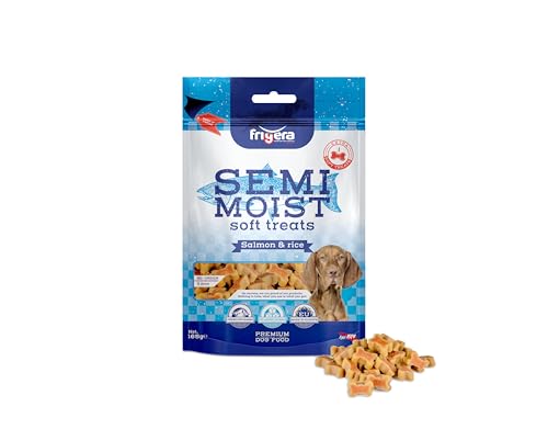 Frigera Semi-Moist Soft Treats Lachs & Reis 165g - Weiche Hundeleckerlis, Leckere Belohnung für Training & Zwischendurch, Ohne Zugesetzten Zucker, Hergestellt in Belgien Frigera Semi-Moist Soft Treats Lachs & Reis 165g - Weiche Hundeleckerlis, Leckere Belohnung für Training & Zwischendurch, Ohne Zugesetzten Zucker, Hergestellt in Belgien von friGERA