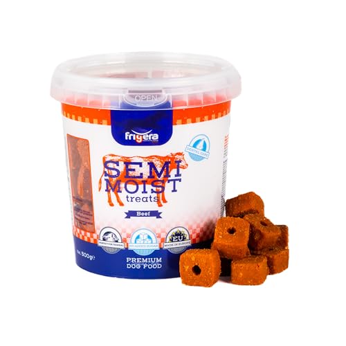 Frigera - Semi-Moist Soft Treats Rind 500g - Weiche Hundeleckerlis, Leckere Belohnung für Training & Zwischendurch, Ohne Zugesetzten Zucker, Hergestellt in Belgien von friGERA
