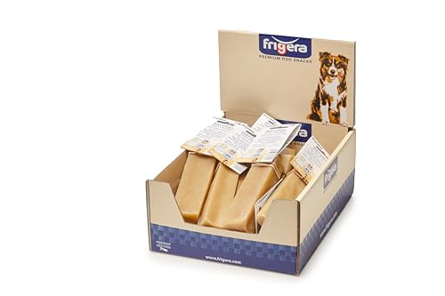 Frigera Yak Käse Stäbchen L 1St. (115-135 g/pc.) - Handgefertigtes Produkt, herzfreundlich, reich an hochwertigem Protein, idealer Kauspaß für Hunde von friGERA