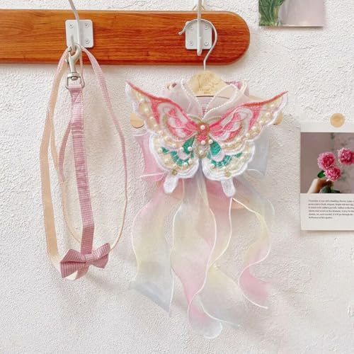 Besticktes Katzenkleid, Schmetterlings-Farbverlauf, Netzrock, Haustier, Welpen, Hund, Brust-Leine, Tragetasche, Prinzessinnenkleid, Haustier, Welp Besticktes Katzenkleid, Schmetterlings-Farbverlauf, Netzrock, Haustier, Welpen, Hund, Brust-Leine, Tragetasche, Prinzessinnenkleid, Haustier, Welp von frissin