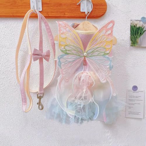 Besticktes Katzenkleid, Schmetterlings-Farbverlauf, Netzrock, Haustier, Welpen, Hund, Brust-Leine, Tragetasche, Prinzessinnenkleid, Haustier, Welp Besticktes Katzenkleid, Schmetterlings-Farbverlauf, Netzrock, Haustier, Welpen, Hund, Brust-Leine, Tragetasche, Prinzessinnenkleid, Haustier, Welp von frissin