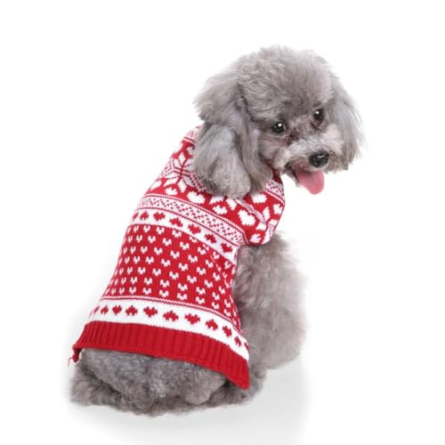 Hunde-Pullover mit Streifen, Winter-Strickpullover für mittelgroße und große Hunde, Weihnachtselch, Hundekleidung, Labrador-Pullover, Kostüm von frissin