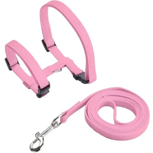 Leichtes, verstellbares Katzengeschirr und Leine, ausbruchsicher, Kätzchen-Gurt, Halsband für Spaziergänge, Reisen, kleine Tiere, Welpengeschirr von frissin