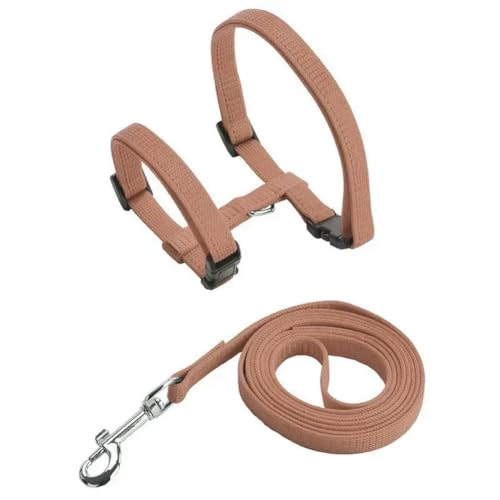 Leichtes, verstellbares Katzengeschirr und Leine, ausbruchsicher, Kätzchen-Gurt, Halsband für Spaziergänge, Reisen, kleine Tiere, Welpengeschirr von frissin