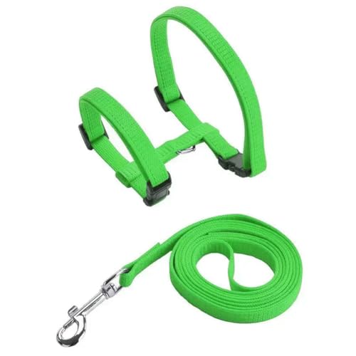 Leichtes, verstellbares Katzengeschirr und Leine, ausbruchsicher, Kätzchen-Gurt, Halsband für Spaziergänge, Reisen, kleine Tiere, Welpengeschirr von frissin