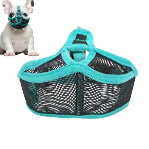 Maulkorb Französische Bulldogge, Maulkorb Bulldogge, Maulkorb Für Hunde, Maulkorb, Hundemaulkorb, Mesh Verstellbar Maulkorb Französische Bulldogge, Atmungsaktiv Kurze Schnauze Anti-Beiss (M) von fufupaw