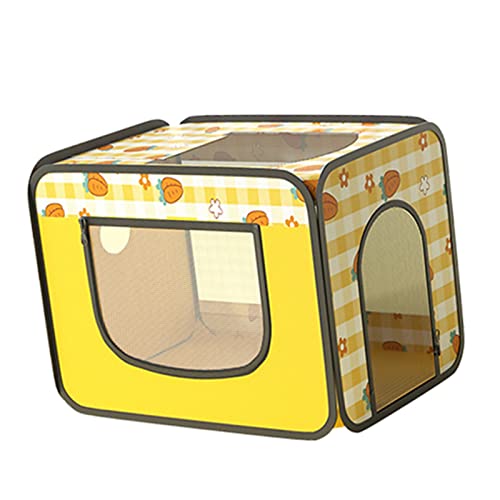 Haustier-Trockenbox, Haustier-Trockenraum, Faltbares, Schnell Trocknendes Gebläse für die Reise (Karottenmuster, L (geeignet für Hunde und Katzen) von fuik