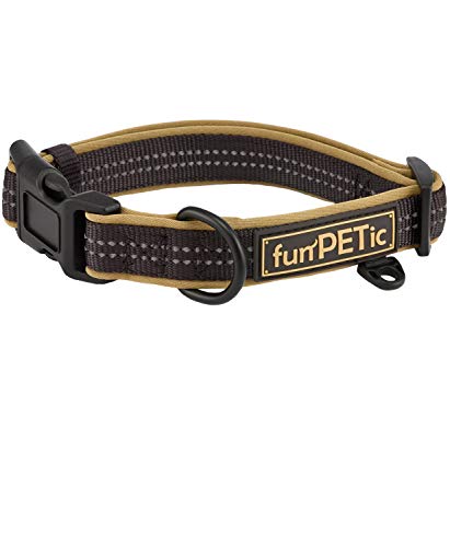 funPETic Hundehalsband - Verschiedene Größen, gepolstert, reflektierend, für große und kleine Hunde (S) von funPETic