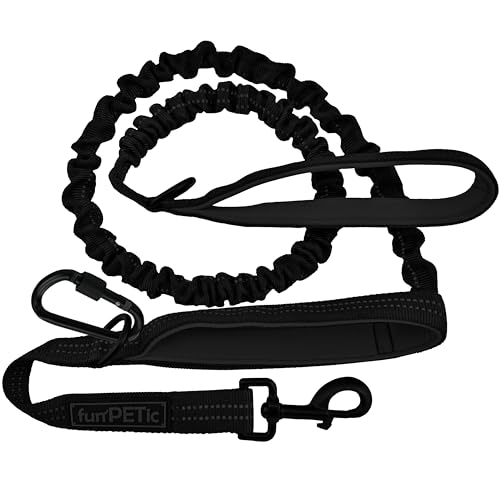 funPETic Hundeleine elastisch – Anbinden möglich, Zwei Griffe, reflektierend, für kleine Hunde - schwarz funPETic Hundeleine elastisch – Anbinden möglich, Zwei Griffe, reflektierend, für kleine Hunde - schwarz von funPETic
