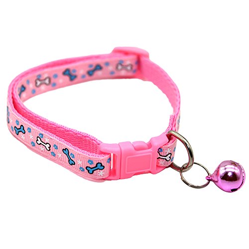 funie Halsband, verstellbar, Nylon, Schnallenverschluss, für Kleine Hunde und Katzen, Blau von funie