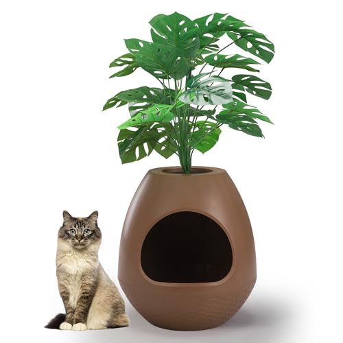 FURPAL multifunktionale katzenklo mit Deckel - Mit praktischen Plastiksohlen, für die meisten Katzen geeignet, die ideale Wahl für Apartments und Büros, braun FURPAL multifunktionale katzenklo mit Deckel - Mit praktischen Plastiksohlen, für die meisten Katzen geeignet, die ideale Wahl für Apartments und Büros, braun von furpal