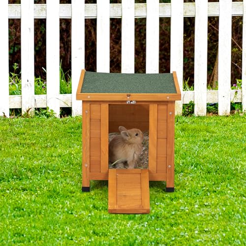 Multifunktionales Wetterfestes Holz-Haustierhaus mit Asphalt Dach für Katzen, Den kaninchenkäfig, Hunde, Kaninchen & Enten Multifunktionales Wetterfestes Holz-Haustierhaus mit Asphalt Dach für Katzen, Den kaninchenkäfig, Hunde, Kaninchen & Enten von furpal