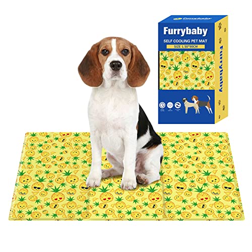 furrybaby Kühlmatte für Hunde, selbstkühlendes Kissen, kühlendes Gelbett, große Pads, keine Notwendigkeit zu kühlen oder einzufrieren, für drinnen und draußen, Auto (Gelb, 50 x 90 cm) furrybaby Kühlmatte für Hunde, selbstkühlendes Kissen, kühlendes Gelbett, große Pads, keine Notwendigkeit zu kühlen oder einzufrieren, für drinnen und draußen, Auto (Gelb, 50 x 90 cm) von furrybaby