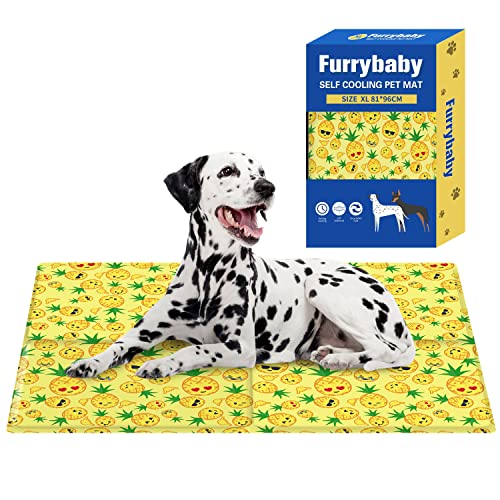 Furrybaby Kühlmatte für Hunde, selbstkühlendes Gel-Pad, groß (80 x 96 cm), keine Kühlung, für drinnen und draußen, Auto (gelb) Furrybaby Kühlmatte für Hunde, selbstkühlendes Gel-Pad, groß (80 x 96 cm), keine Kühlung, für drinnen und draußen, Auto (gelb) von furrybaby
