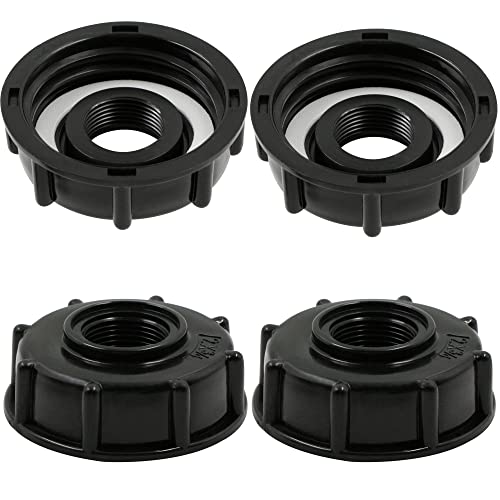 IBC Tankadapter Flüssigkeitsspeicher Deckel Anschluss - Kunststoff Innengewinde Verschlussdeckel - Tankdeckel Schlauch Zubehör - Gartenschlauchanschluss Tankanschluss Adapter 3/4", 4 Stücke Schwarz IBC Tankadapter Flüssigkeitsspeicher Deckel Anschluss - Kunststoff Innengewinde Verschlussdeckel - Tankdeckel Schlauch Zubehör - Gartenschlauchanschluss Tankanschluss Adapter 3/4", 4 Stücke Schwarz von fuxunamz