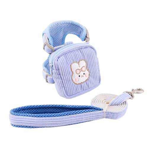 Geschirr-Leinen-Set, gestreift, abnehmbar, verstellbare Schnalle, Hunde-Rucksack, Leine zum Spazierengehen, mit Tasche, Leine, Hunderucksack, Leine Geschirr-Leinen-Set, gestreift, abnehmbar, verstellbare Schnalle, Hunde-Rucksack, Leine zum Spazierengehen, mit Tasche, Leine, Hunderucksack, Leine von fxwtich