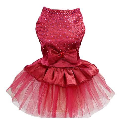 Glänzender Stehkragen, weich, bequem, auffällig, Prinzessin, durchsichtiges Netzknoten-Dekor, Haustier-Hochzeitskleid Glänzender Stehkragen, weich, bequem, auffällig, Prinzessin, durchsichtiges Netzknoten-Dekor, Haustier-Hochzeitskleid von fxwtich