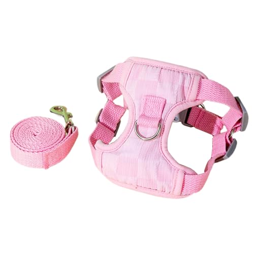 Haustiergeschirr-Set, Hundegeschirr, Leine, ausbruchsicher, mit weichem, atmungsaktivem Netzgewebe, verstellbare Weste, Haustier-Outdoor-Traktionswerkzeug für kleines Geschirr, Leinen-Set Haustiergeschirr-Set, Hundegeschirr, Leine, ausbruchsicher, mit weichem, atmungsaktivem Netzgewebe, verstellbare Weste, Haustier-Outdoor-Traktionswerkzeug für kleines Geschirr, Leinen-Set von fxwtich
