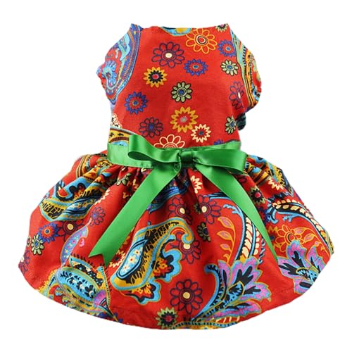 Haustierkleid, Vorderbein, Schleife, Dekor, Blasensaum, Welpen, niedlicher Blumendruck, für kleine und mittelgroße Hunde, Foto-Requisiten, Haustierkleidung, Haustierkostüm Haustierkleid, Vorderbein, Schleife, Dekor, Blasensaum, Welpen, niedlicher Blumendruck, für kleine und mittelgroße Hunde, Foto-Requisiten, Haustierkleidung, Haustierkostüm von fxwtich