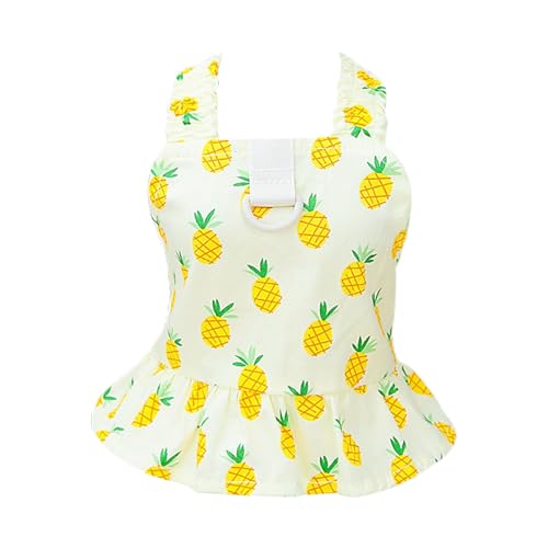 Haustierkleid mit Traktionsring, breiter Schultergurt, Blumendruck, gerüschter Saum, Hund, Prinzessin, Frühling, Sommer, dünner Welpen-Rock, Haustierrock Haustierkleid mit Traktionsring, breiter Schultergurt, Blumendruck, gerüschter Saum, Hund, Prinzessin, Frühling, Sommer, dünner Welpen-Rock, Haustierrock von fxwtich