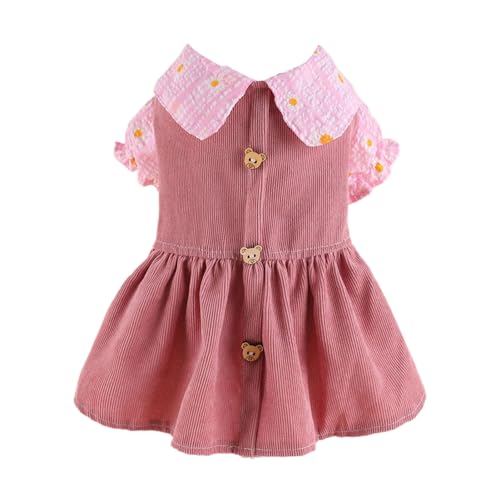 Haustierkleid mit niedlichem Bärenknopf, weich, bequem, atmungsaktiv, für Frühling, Sommer, Sommer Haustierkleid mit niedlichem Bärenknopf, weich, bequem, atmungsaktiv, für Frühling, Sommer, Sommer von fxwtich
