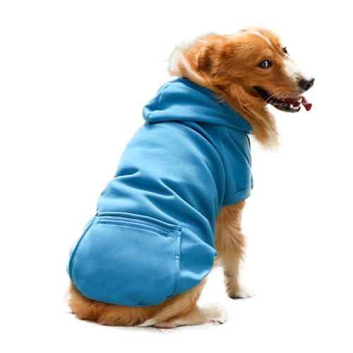 Hunde-Kapuzenpullover, bequeme Passform, Gesäßtasche, warmes Outdoor-Hunde-Sweatshirt mit Kordelzug für große Hunde, Haustier-Kapuzenpullover von fxwtich