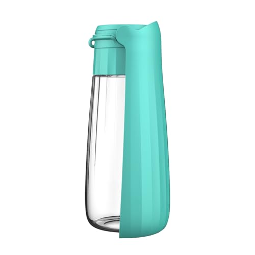 Hunde-Wasserflasche, 550 ml, Hunde-Wasserflasche mit faltbarer Schüssel, praktisch, tragbar, große Kapazität, Haustier-Wasserkocher für Reisen, Outdoor, tragbare Haustier-Wasserflasche von fxwtich